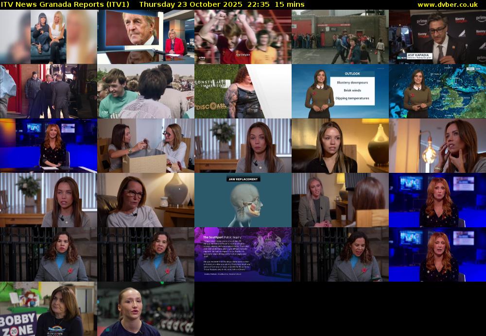 ITV News Granada Reports (ITV1) Thursday 23 October 2025 22:35 - 22:50