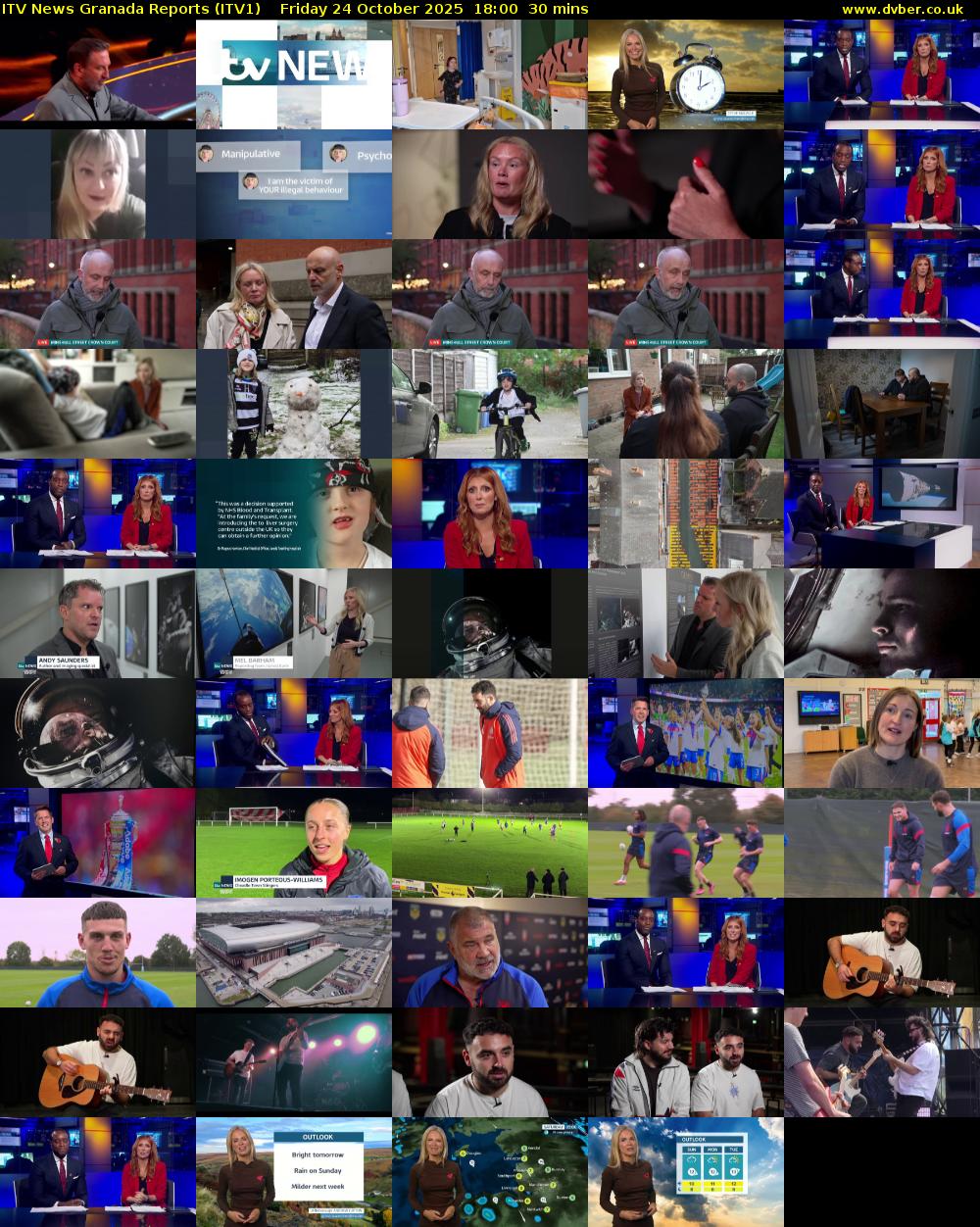 ITV News Granada Reports (ITV1) Friday 24 October 2025 18:00 - 18:30