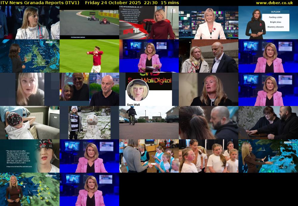 ITV News Granada Reports (ITV1) Friday 24 October 2025 22:30 - 22:45