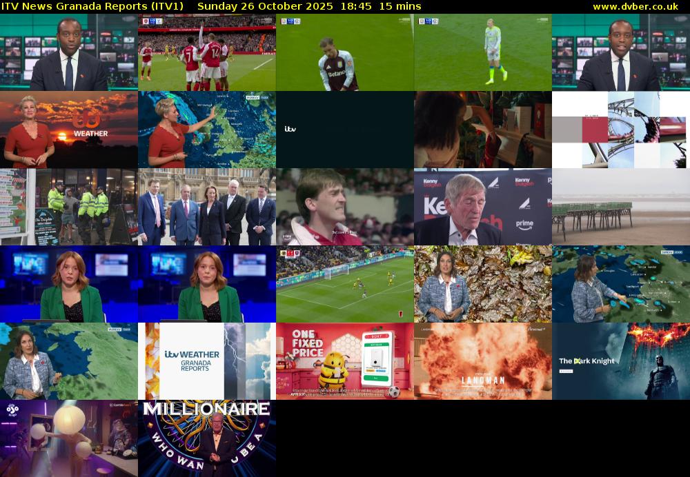 ITV News Granada Reports (ITV1) Sunday 26 October 2025 18:45 - 19:00
