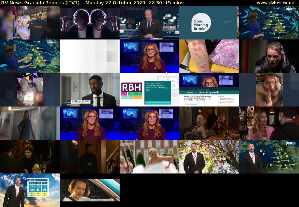 ITV News Granada Reports (ITV1) Monday 27 October 2025 22:30 - 22:45
