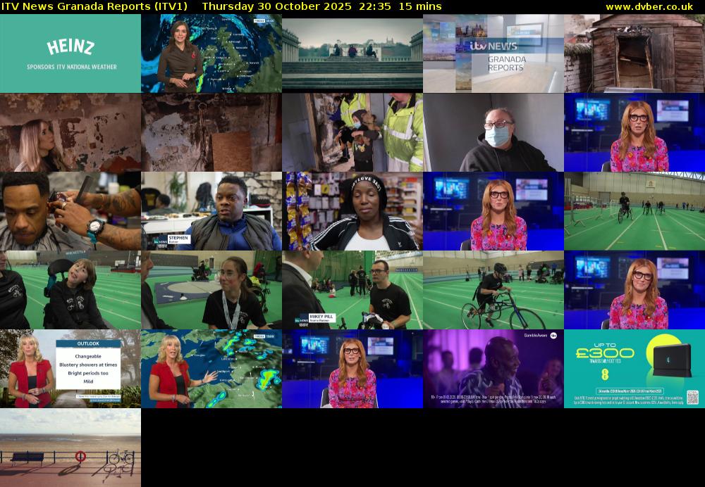 ITV News Granada Reports (ITV1) Thursday 30 October 2025 22:35 - 22:50