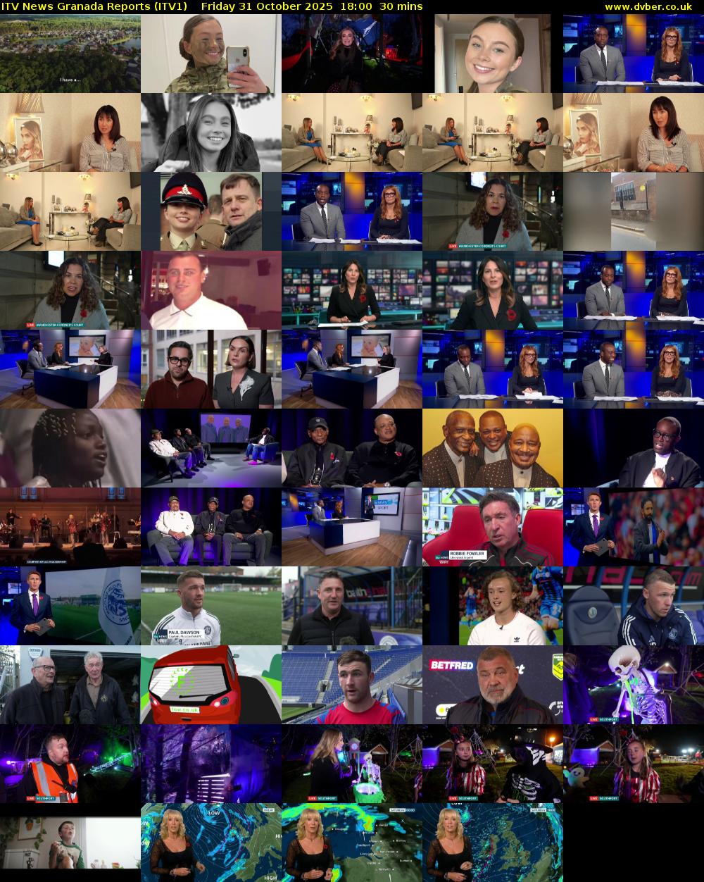 ITV News Granada Reports (ITV1) Friday 31 October 2025 18:00 - 18:30