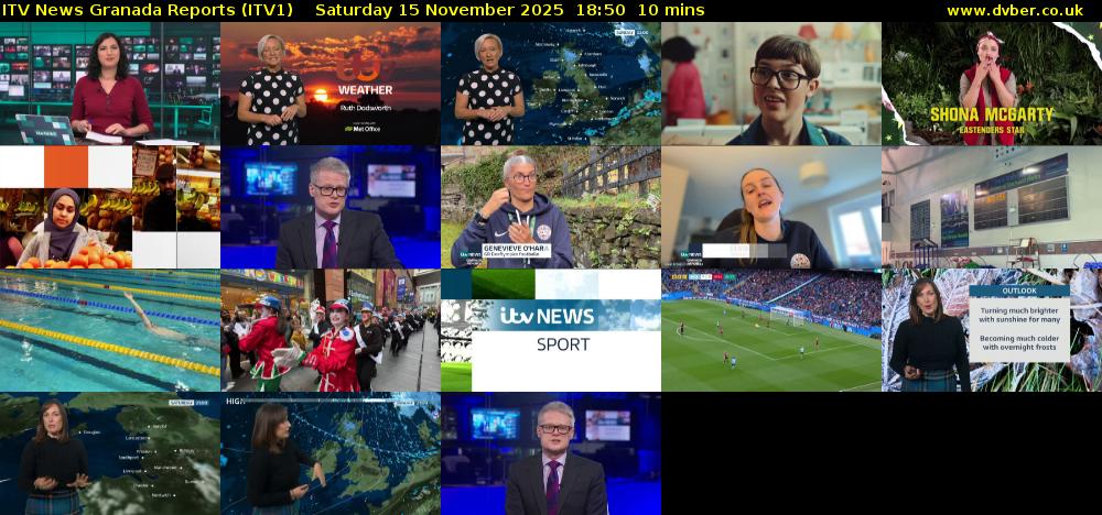 ITV News Granada Reports (ITV1) Saturday 15 November 2025 18:50 - 19:00
