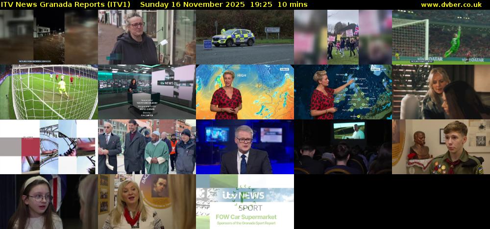 ITV News Granada Reports (ITV1) Sunday 16 November 2025 19:25 - 19:35