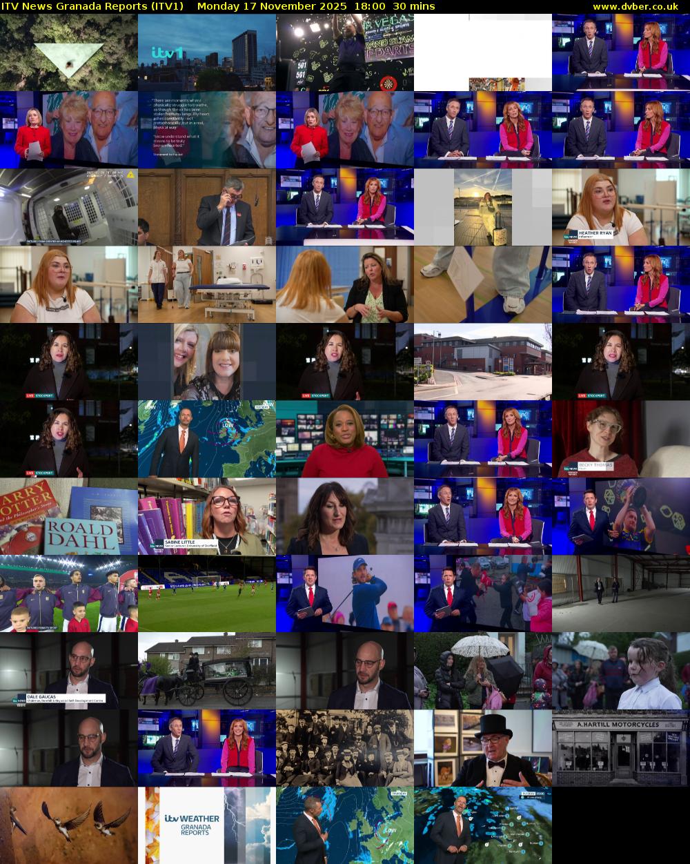 ITV News Granada Reports (ITV1) Monday 17 November 2025 18:00 - 18:30