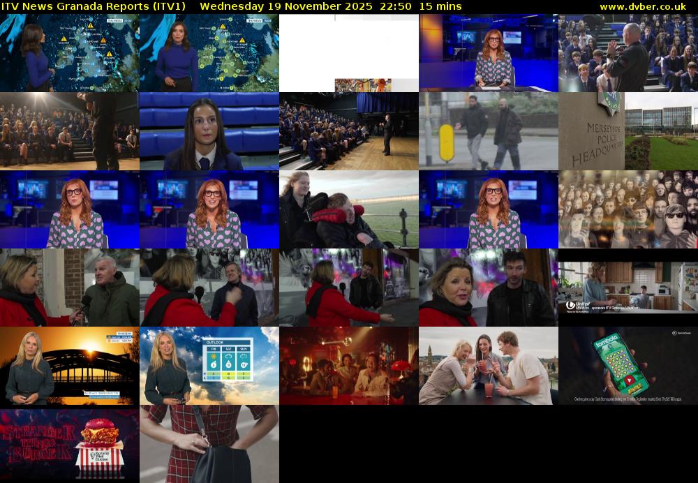 ITV News Granada Reports (ITV1) Wednesday 19 November 2025 22:50 - 23:05