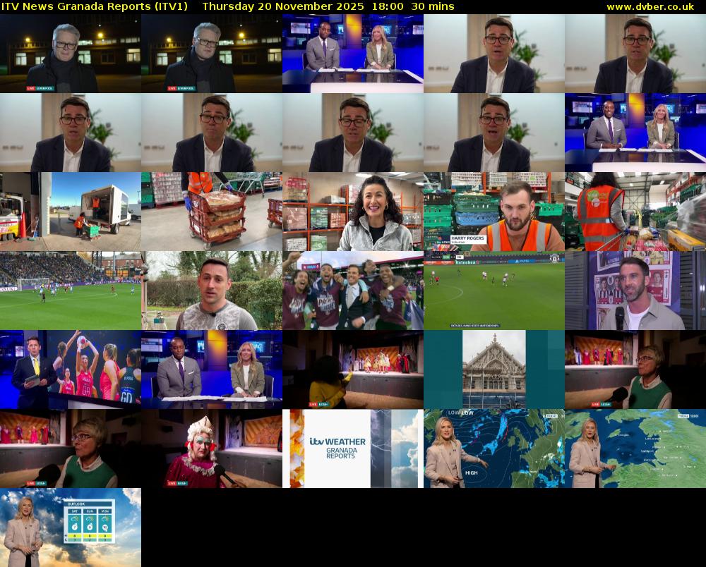 ITV News Granada Reports (ITV1) Thursday 20 November 2025 18:00 - 18:30