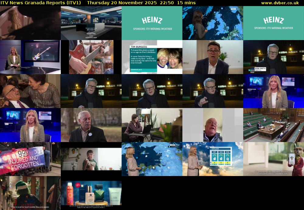 ITV News Granada Reports (ITV1) Thursday 20 November 2025 22:50 - 23:05