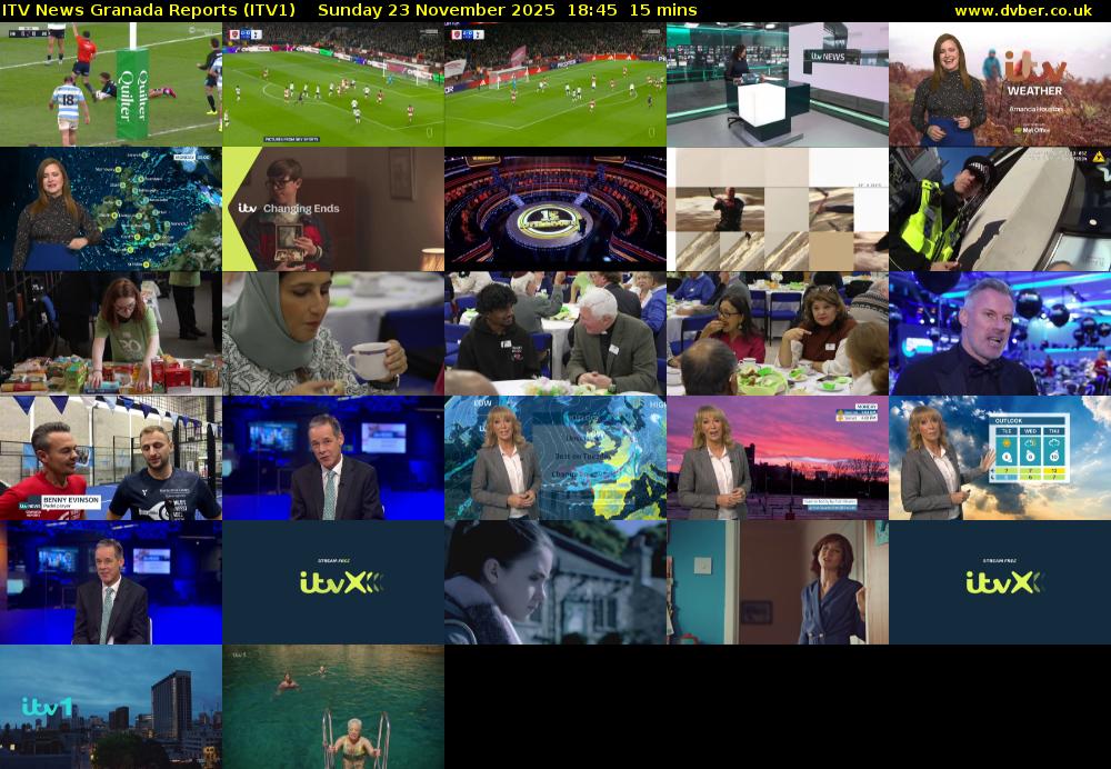 ITV News Granada Reports (ITV1) Sunday 23 November 2025 18:45 - 19:00