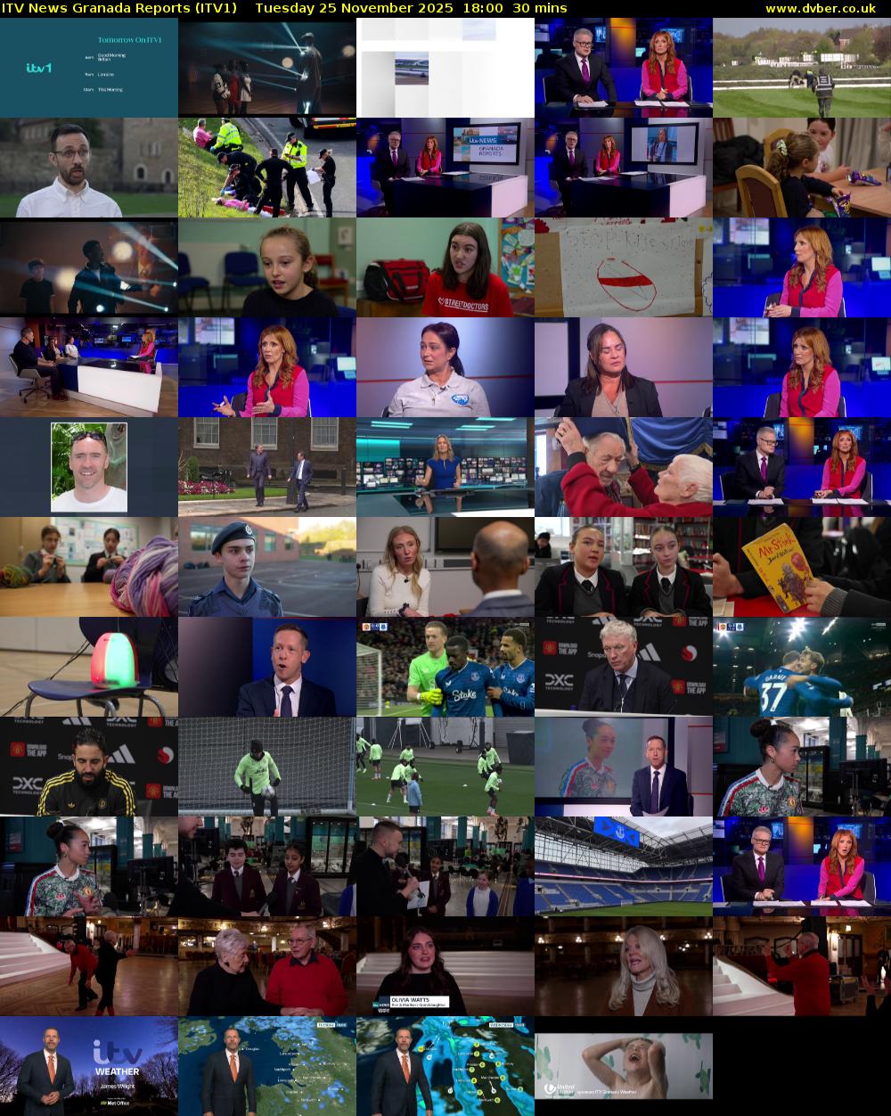 ITV News Granada Reports (ITV1) Tuesday 25 November 2025 18:00 - 18:30