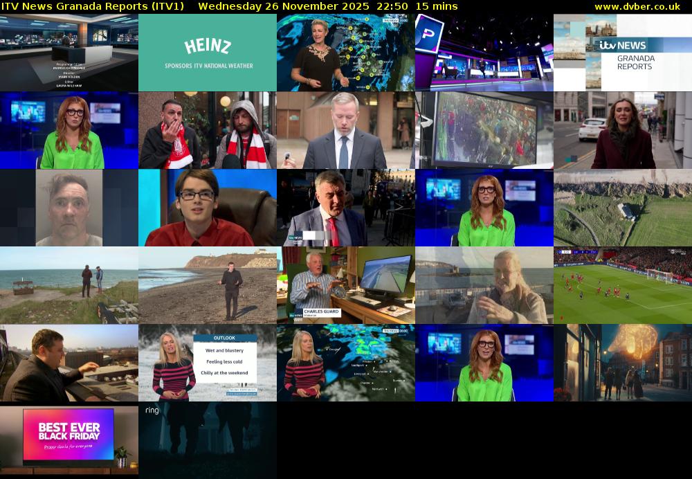 ITV News Granada Reports (ITV1) Wednesday 26 November 2025 22:50 - 23:05