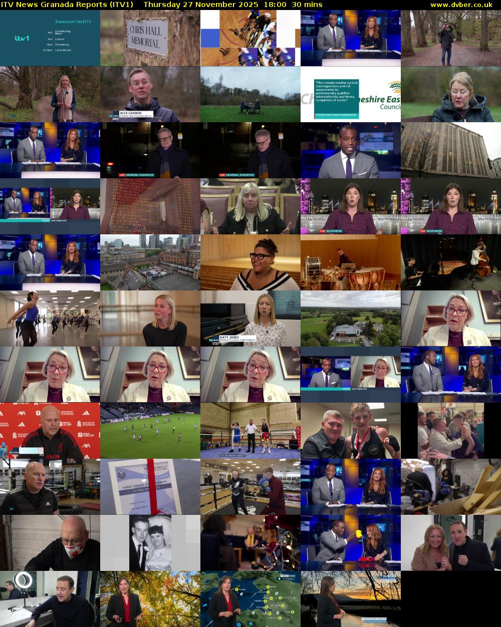 ITV News Granada Reports (ITV1) Thursday 27 November 2025 18:00 - 18:30