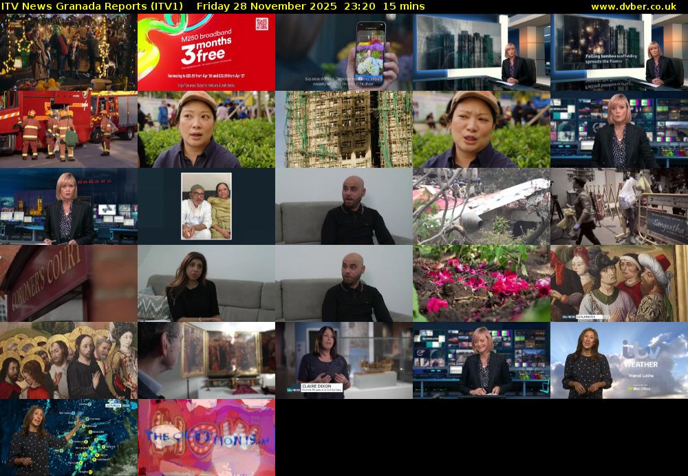 ITV News Granada Reports (ITV1) Friday 28 November 2025 23:20 - 23:35