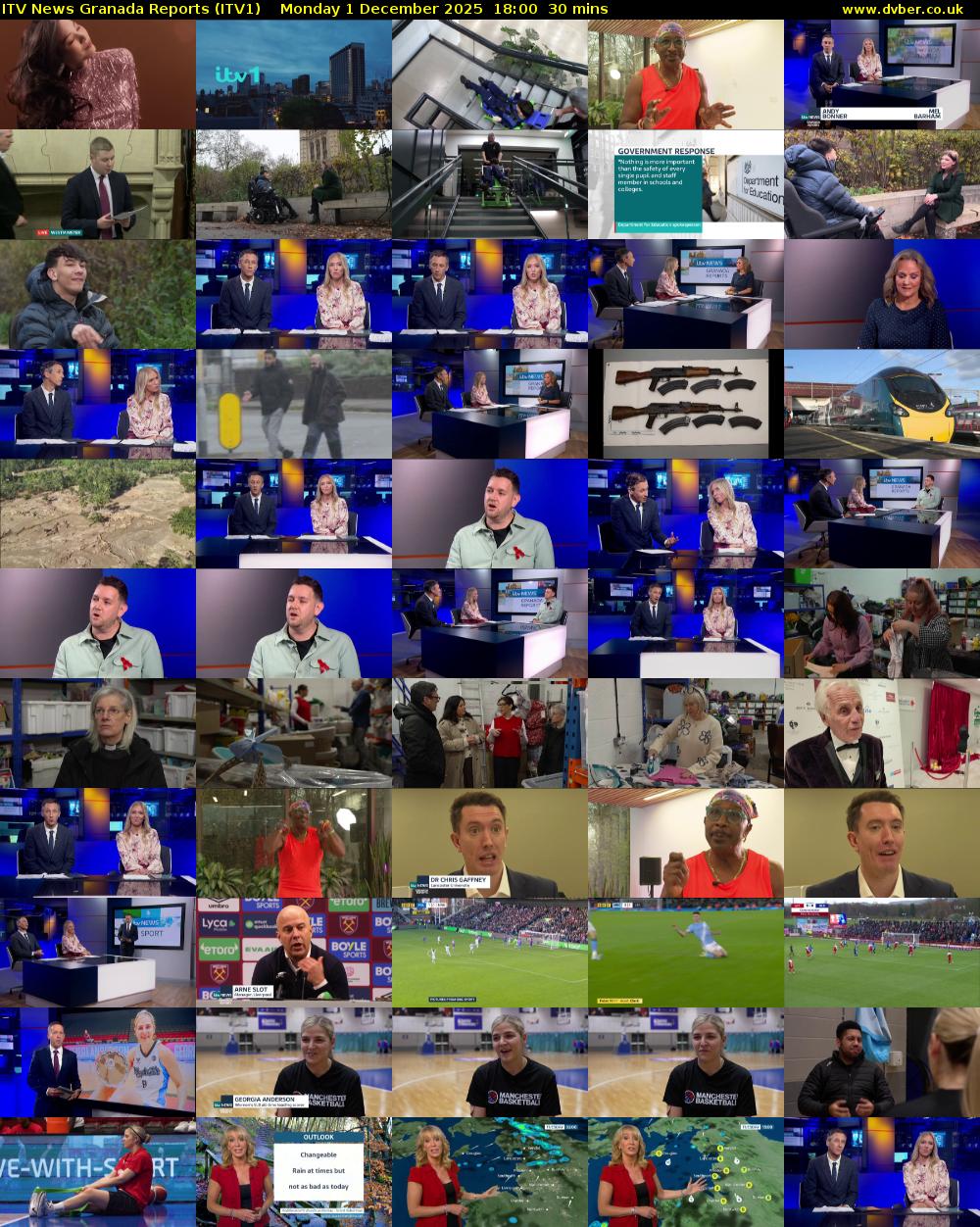 ITV News Granada Reports (ITV1) Monday 1 December 2025 18:00 - 18:30