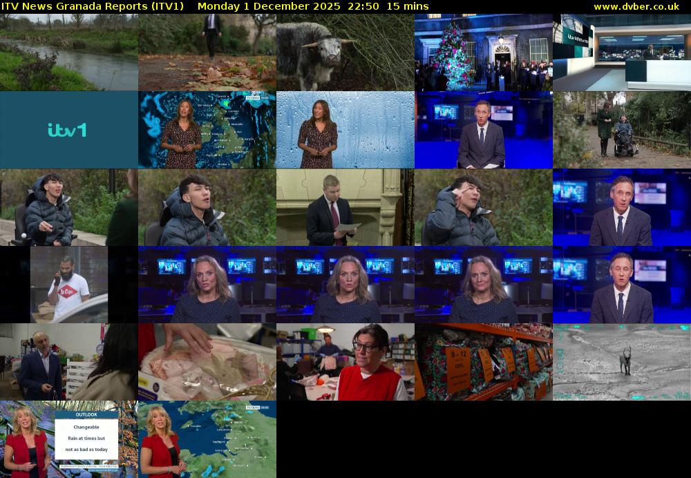 ITV News Granada Reports (ITV1) Monday 1 December 2025 22:50 - 23:05