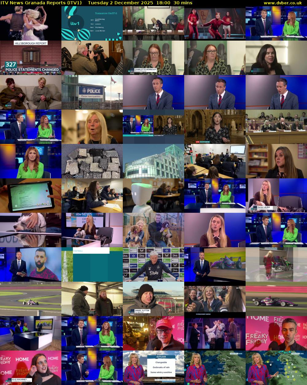 ITV News Granada Reports (ITV1) Tuesday 2 December 2025 18:00 - 18:30