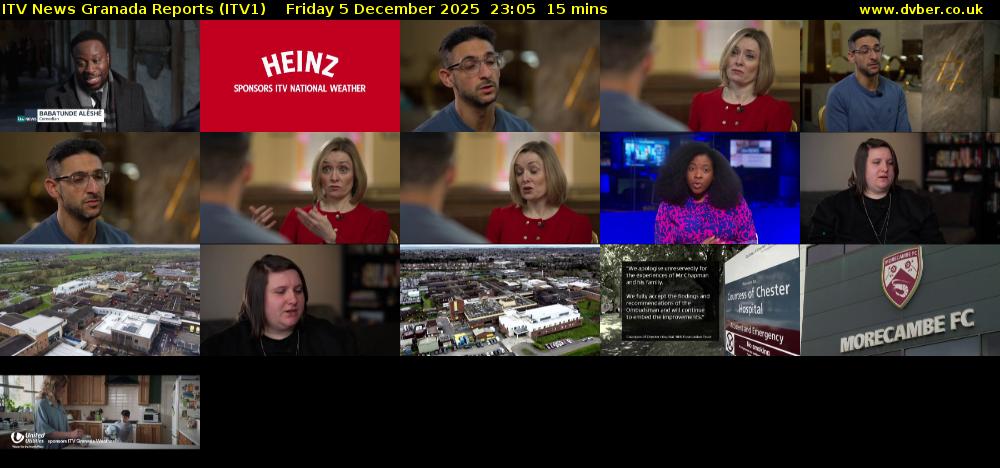 ITV News Granada Reports (ITV1) Friday 5 December 2025 23:05 - 23:20