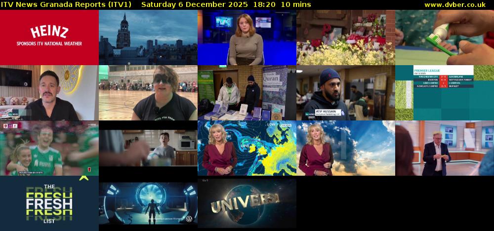 ITV News Granada Reports (ITV1) Saturday 6 December 2025 18:20 - 18:30