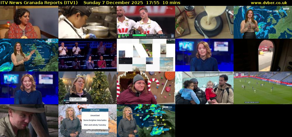 ITV News Granada Reports (ITV1) Sunday 7 December 2025 17:55 - 18:05
