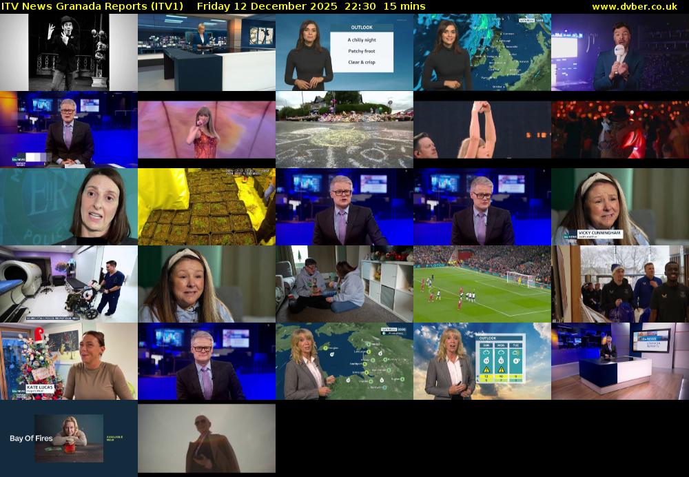ITV News Granada Reports (ITV1) Friday 12 December 2025 22:30 - 22:45