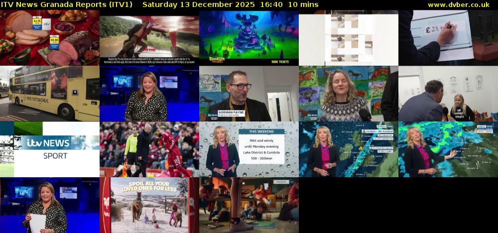 ITV News Granada Reports (ITV1) Saturday 13 December 2025 16:40 - 16:50