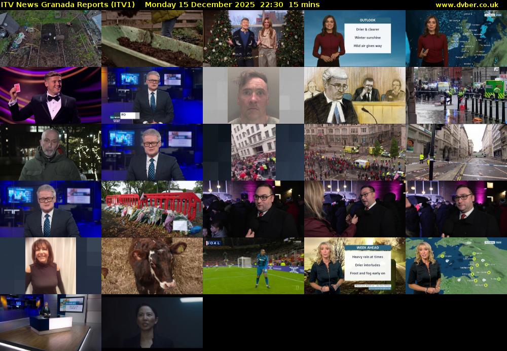 ITV News Granada Reports (ITV1) Monday 15 December 2025 22:30 - 22:45