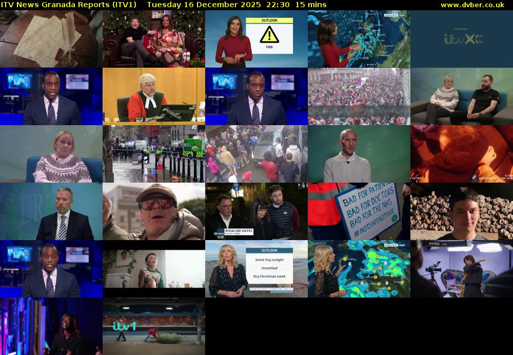 ITV News Granada Reports (ITV1) Tuesday 16 December 2025 22:30 - 22:45