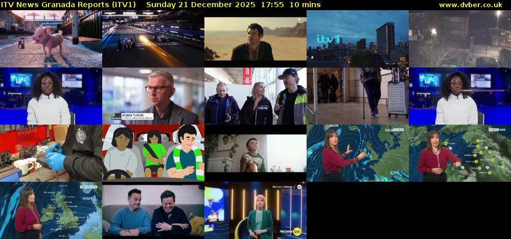ITV News Granada Reports (ITV1) Sunday 21 December 2025 17:55 - 18:05