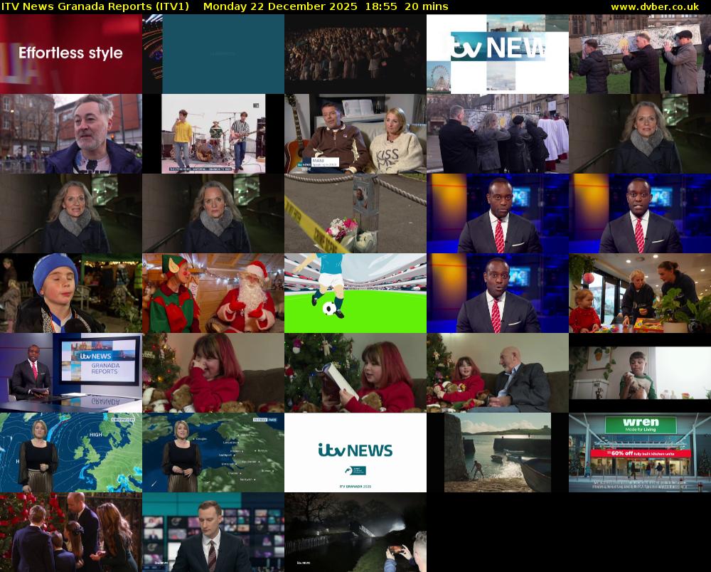 ITV News Granada Reports (ITV1) Monday 22 December 2025 18:55 - 19:15