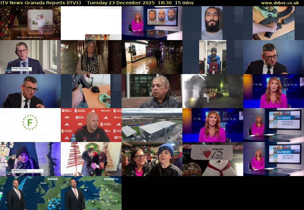 ITV News Granada Reports (ITV1) Tuesday 23 December 2025 18:30 - 18:45