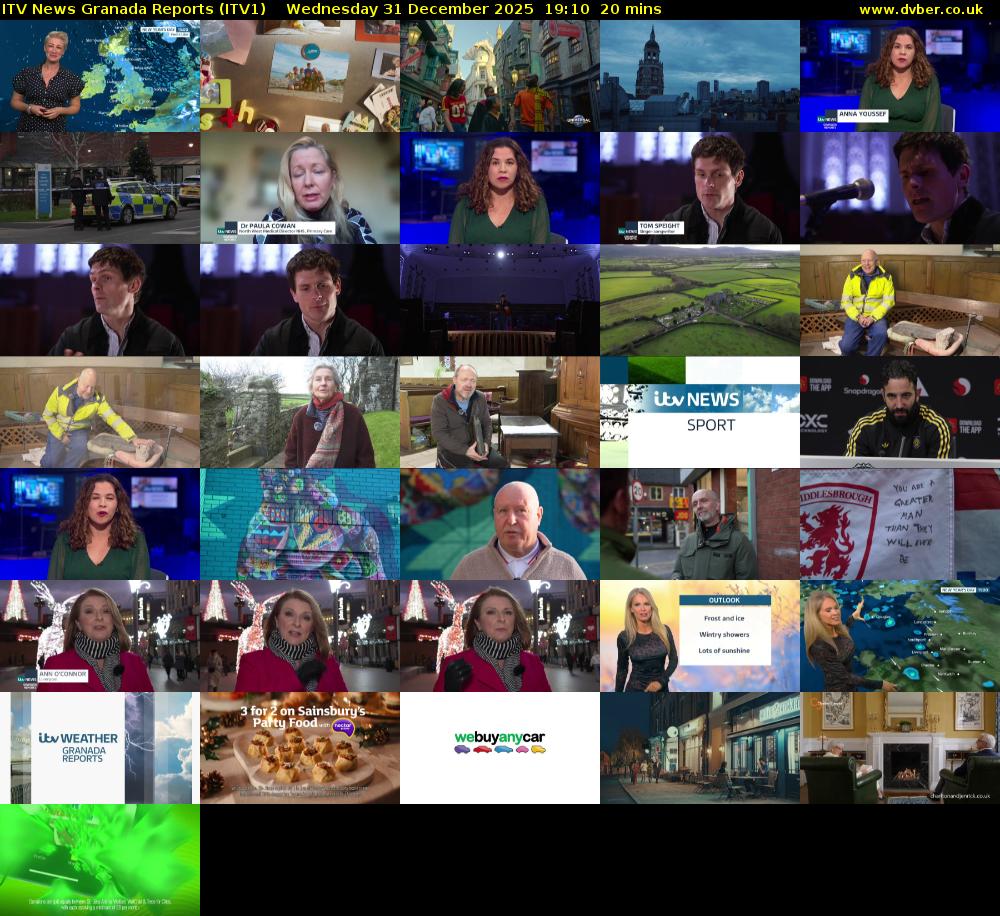 ITV News Granada Reports (ITV1) Wednesday 31 December 2025 19:10 - 19:30