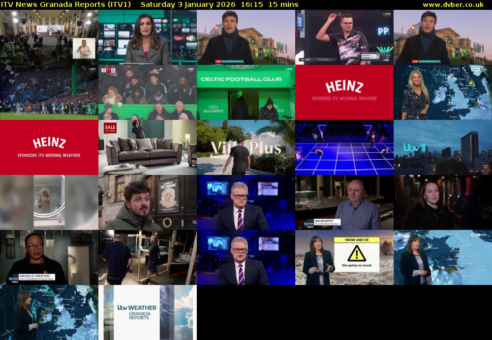 ITV News Granada Reports (ITV1) Saturday 3 January 2026 16:15 - 16:30