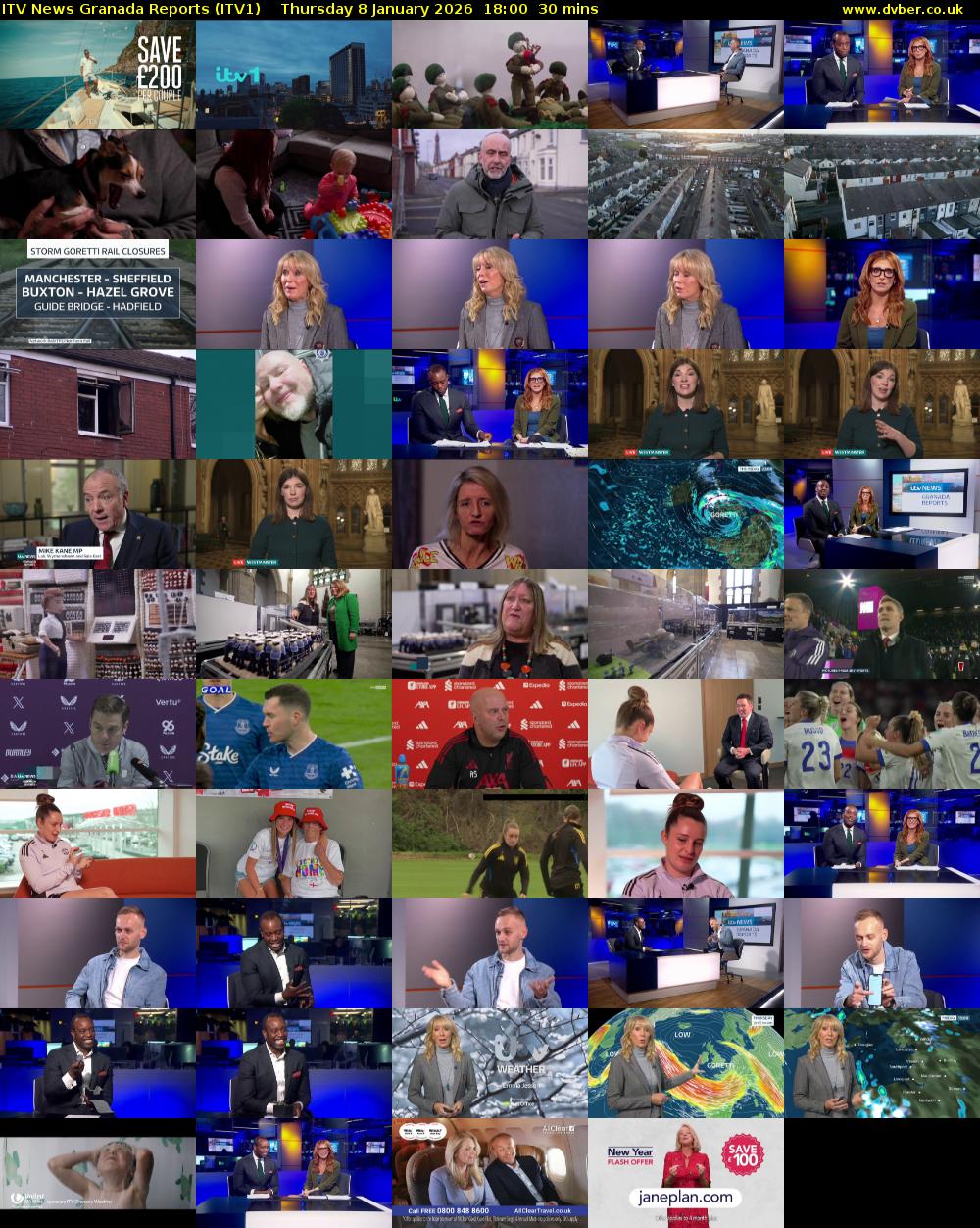 ITV News Granada Reports (ITV1) Thursday 8 January 2026 18:00 - 18:30