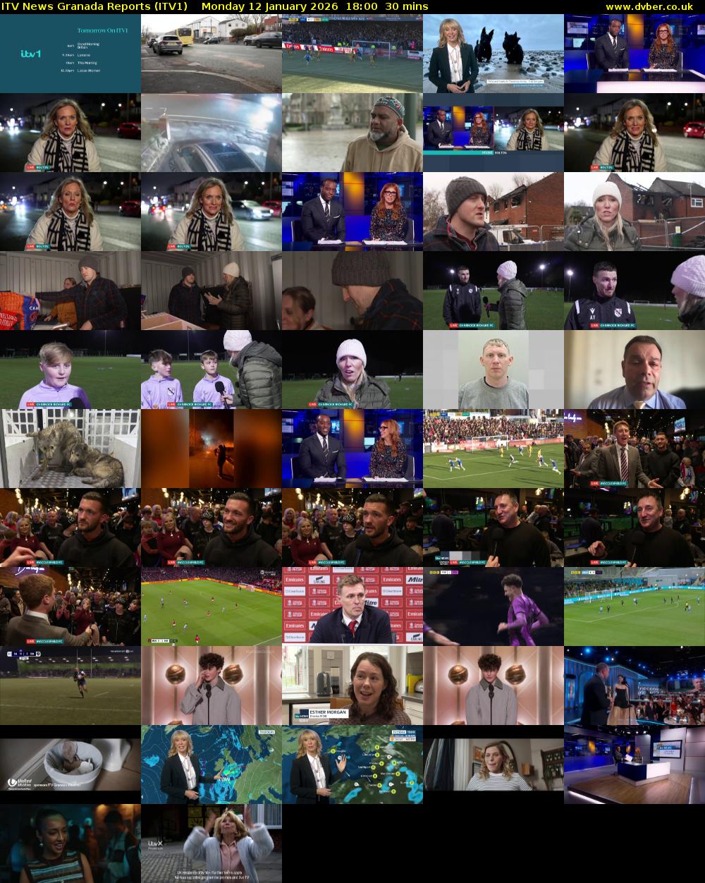 ITV News Granada Reports (ITV1) Monday 12 January 2026 18:00 - 18:30