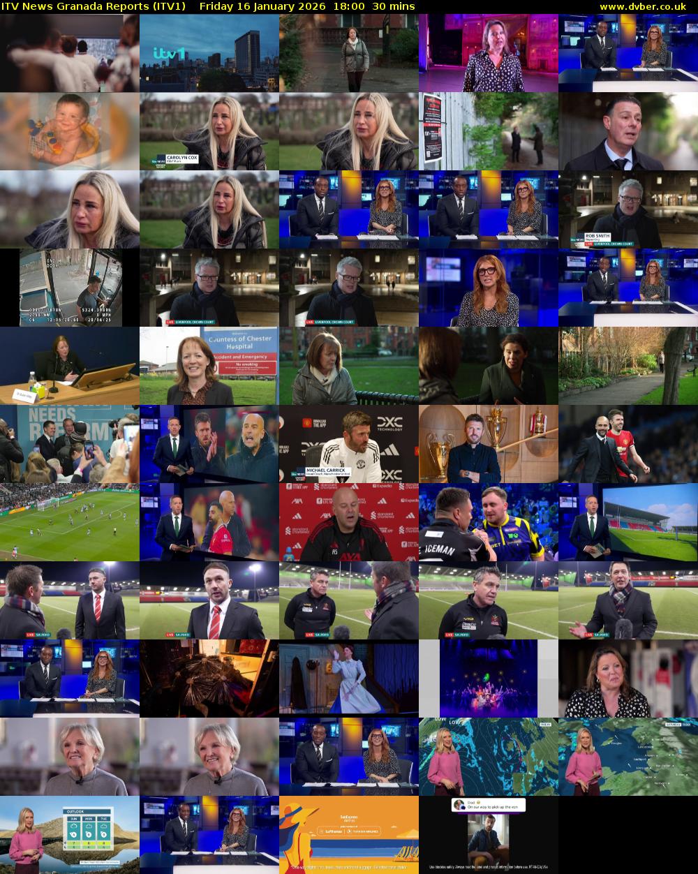 ITV News Granada Reports (ITV1) Friday 16 January 2026 18:00 - 18:30