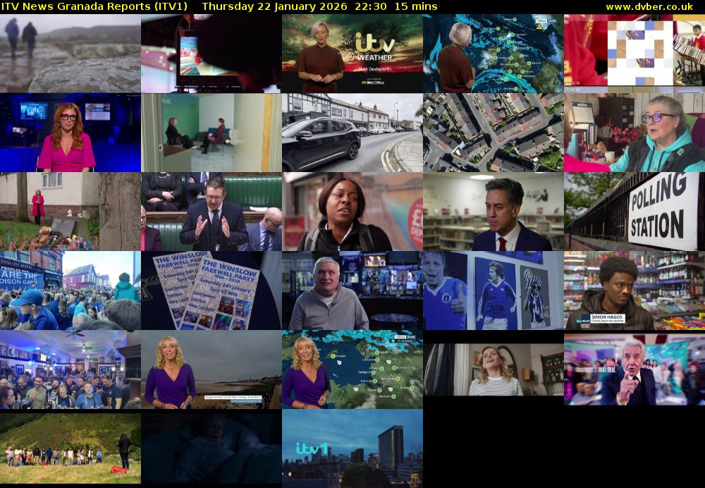 ITV News Granada Reports (ITV1) Thursday 22 January 2026 22:30 - 22:45