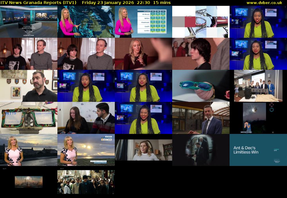ITV News Granada Reports (ITV1) Friday 23 January 2026 22:30 - 22:45