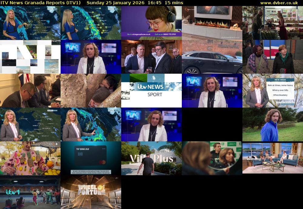 ITV News Granada Reports (ITV1) Sunday 25 January 2026 16:45 - 17:00