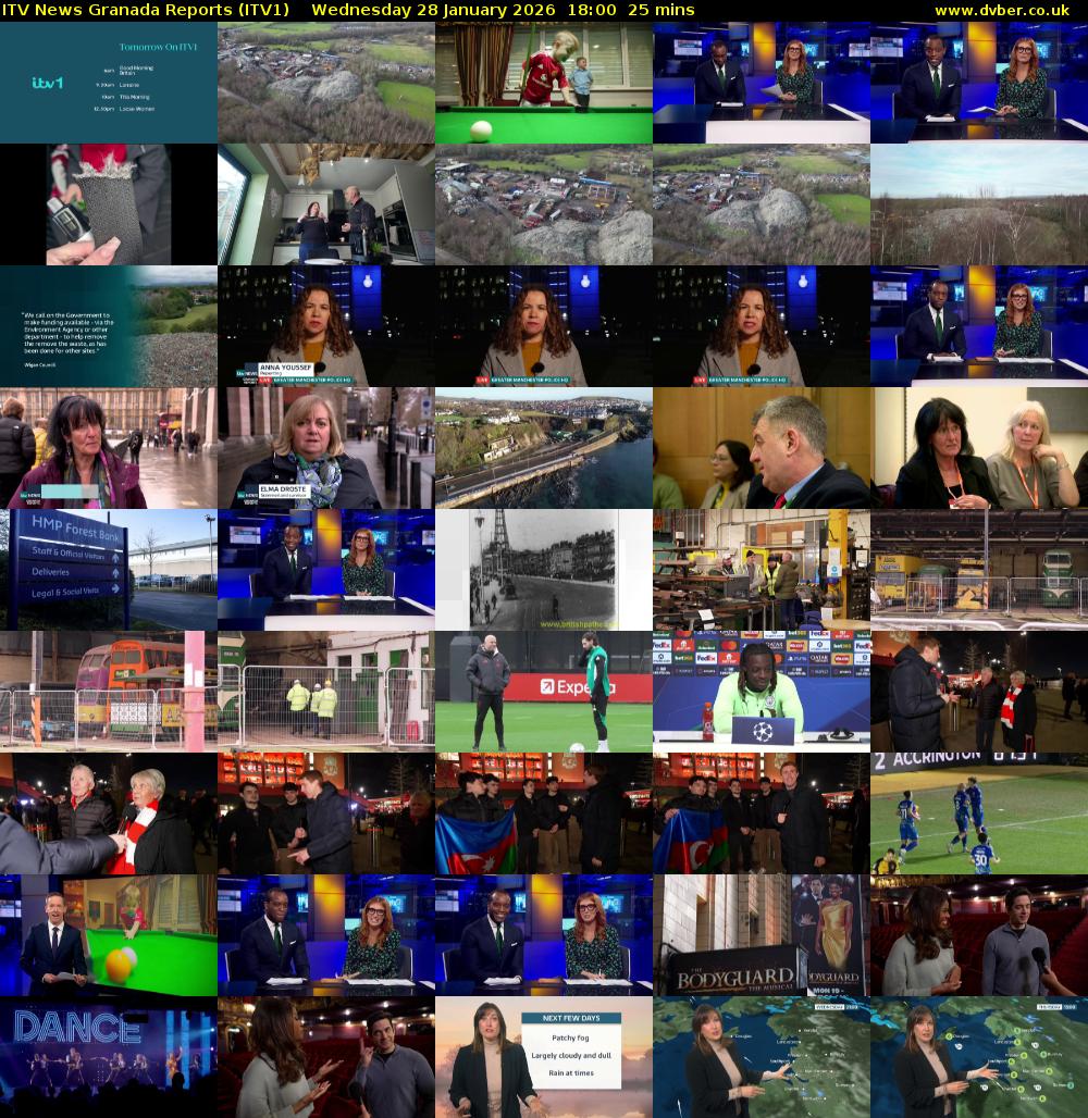 ITV News Granada Reports (ITV1) Wednesday 28 January 2026 18:00 - 18:25