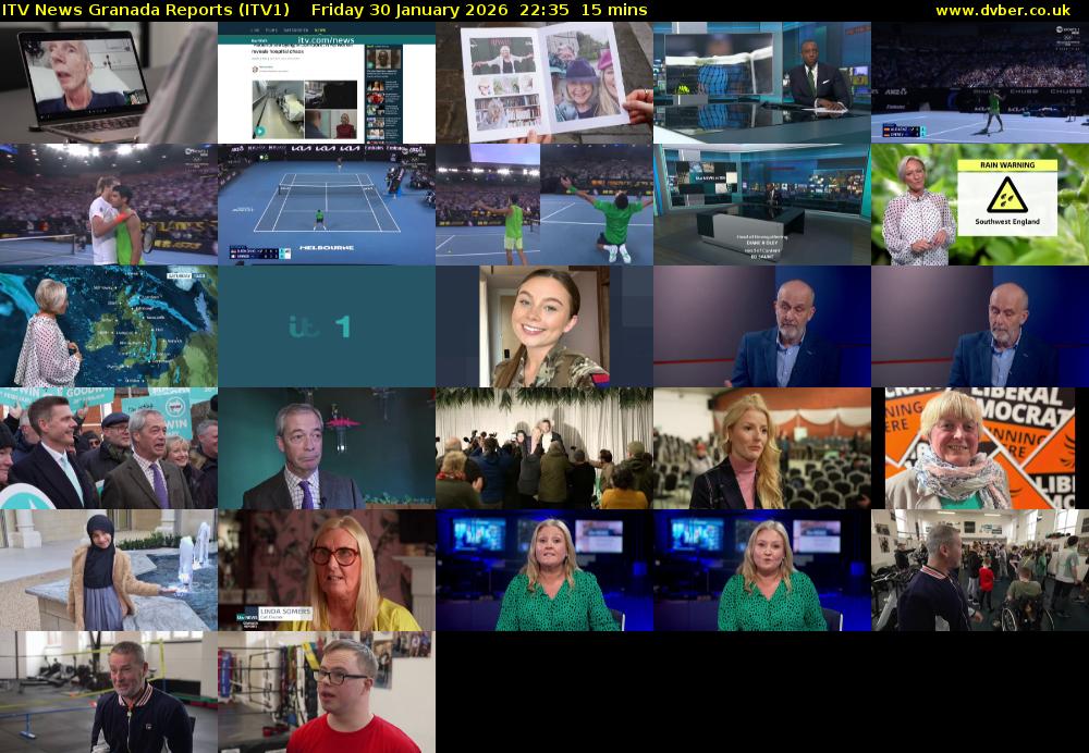 ITV News Granada Reports (ITV1) Friday 30 January 2026 22:35 - 22:50