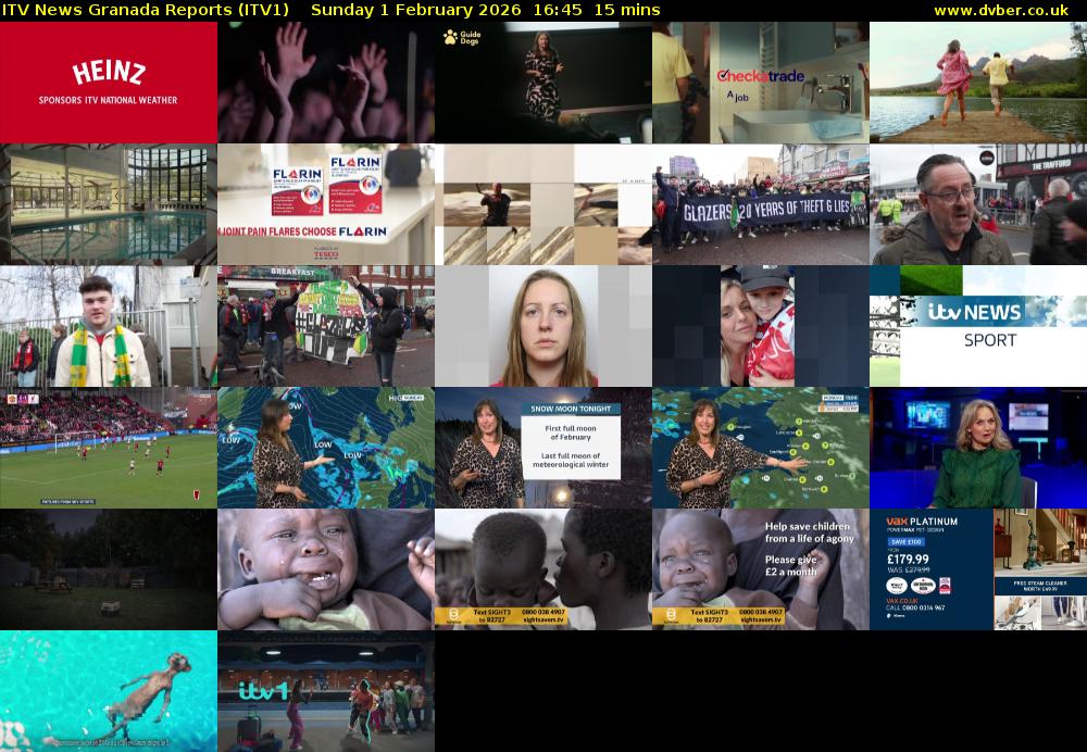ITV News Granada Reports (ITV1) Sunday 1 February 2026 16:45 - 17:00