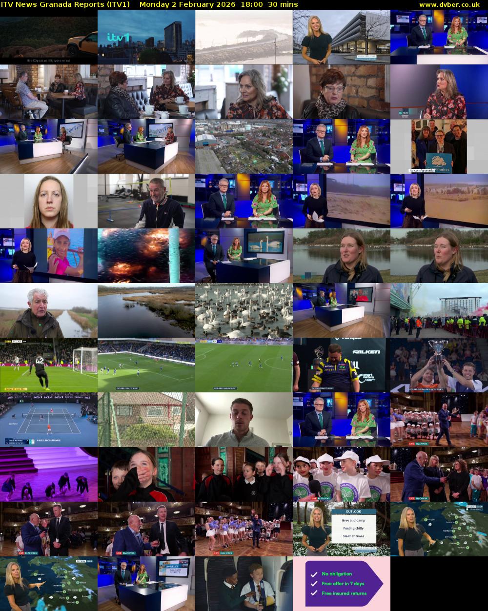 ITV News Granada Reports (ITV1) Monday 2 February 2026 18:00 - 18:30