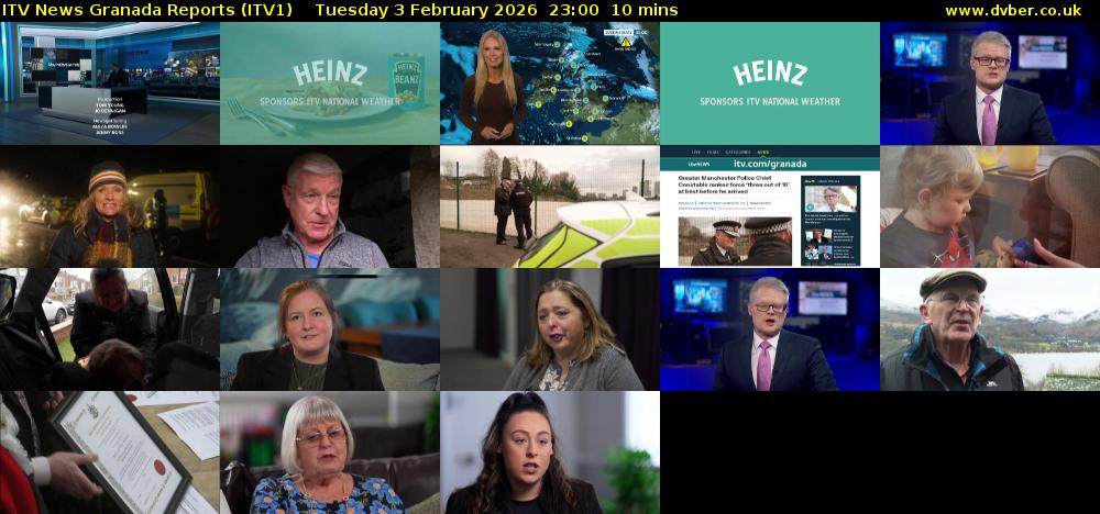 ITV News Granada Reports (ITV1) Tuesday 3 February 2026 23:00 - 23:10