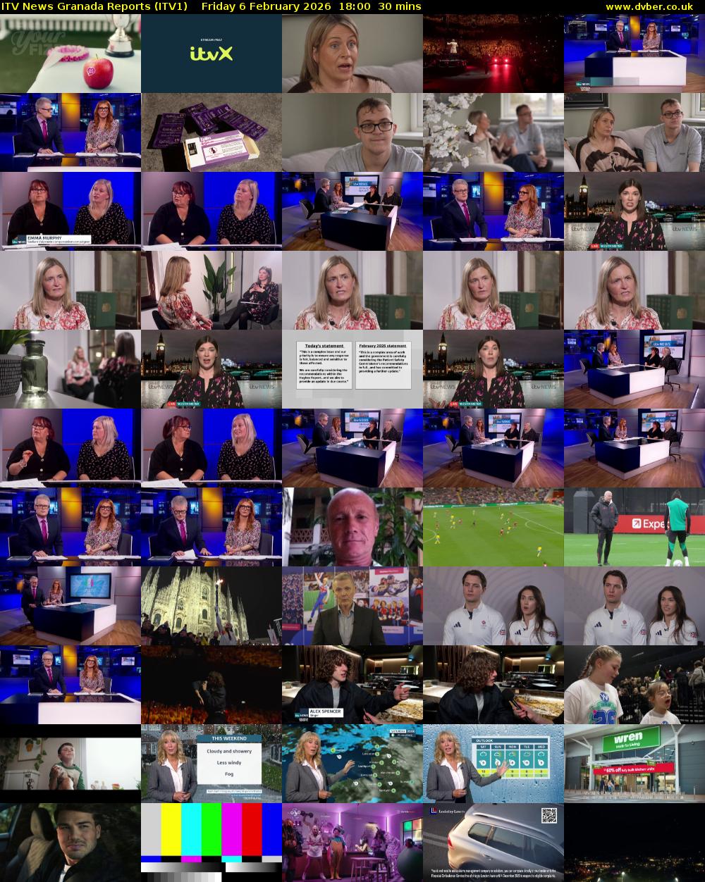 ITV News Granada Reports (ITV1) Friday 6 February 2026 18:00 - 18:30