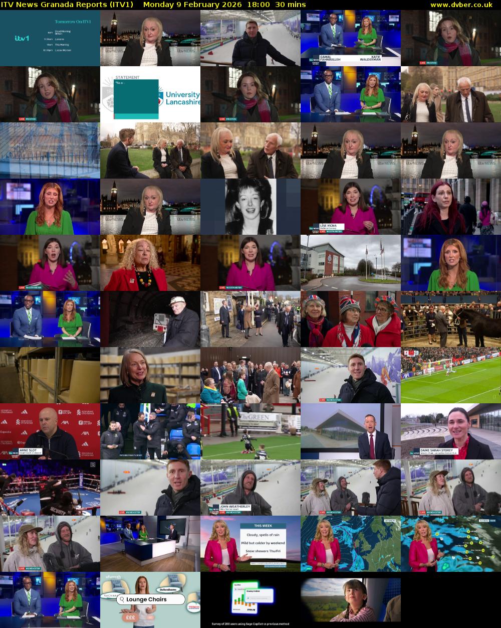 ITV News Granada Reports (ITV1) Monday 9 February 2026 18:00 - 18:30
