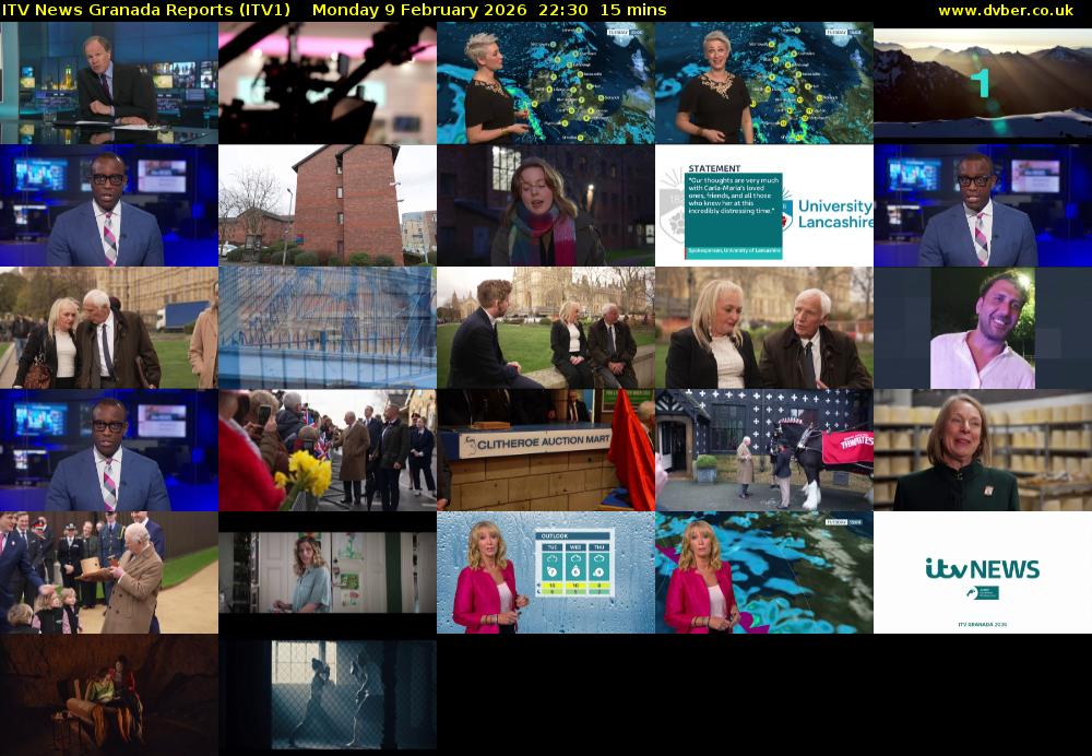 ITV News Granada Reports (ITV1) Monday 9 February 2026 22:30 - 22:45