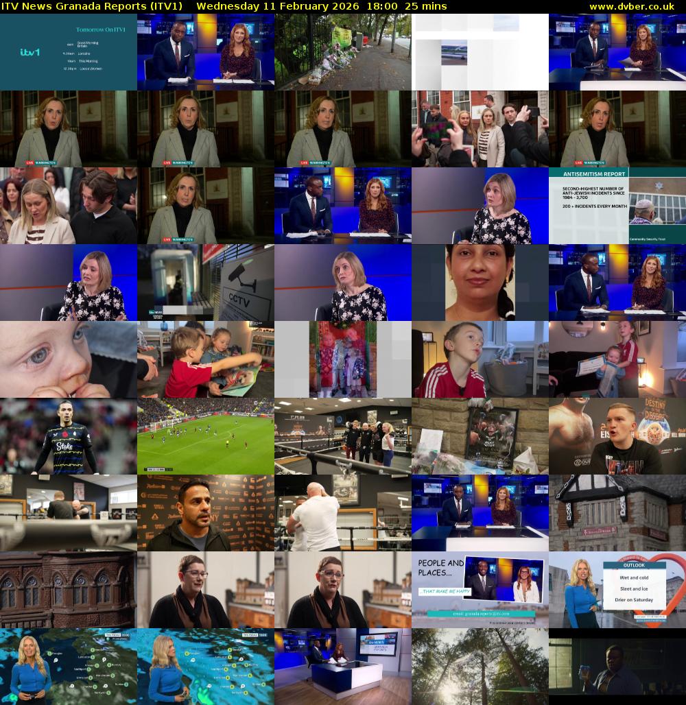 ITV News Granada Reports (ITV1) Wednesday 11 February 2026 18:00 - 18:25