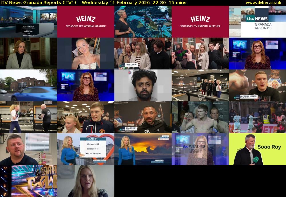 ITV News Granada Reports (ITV1) Wednesday 11 February 2026 22:30 - 22:45