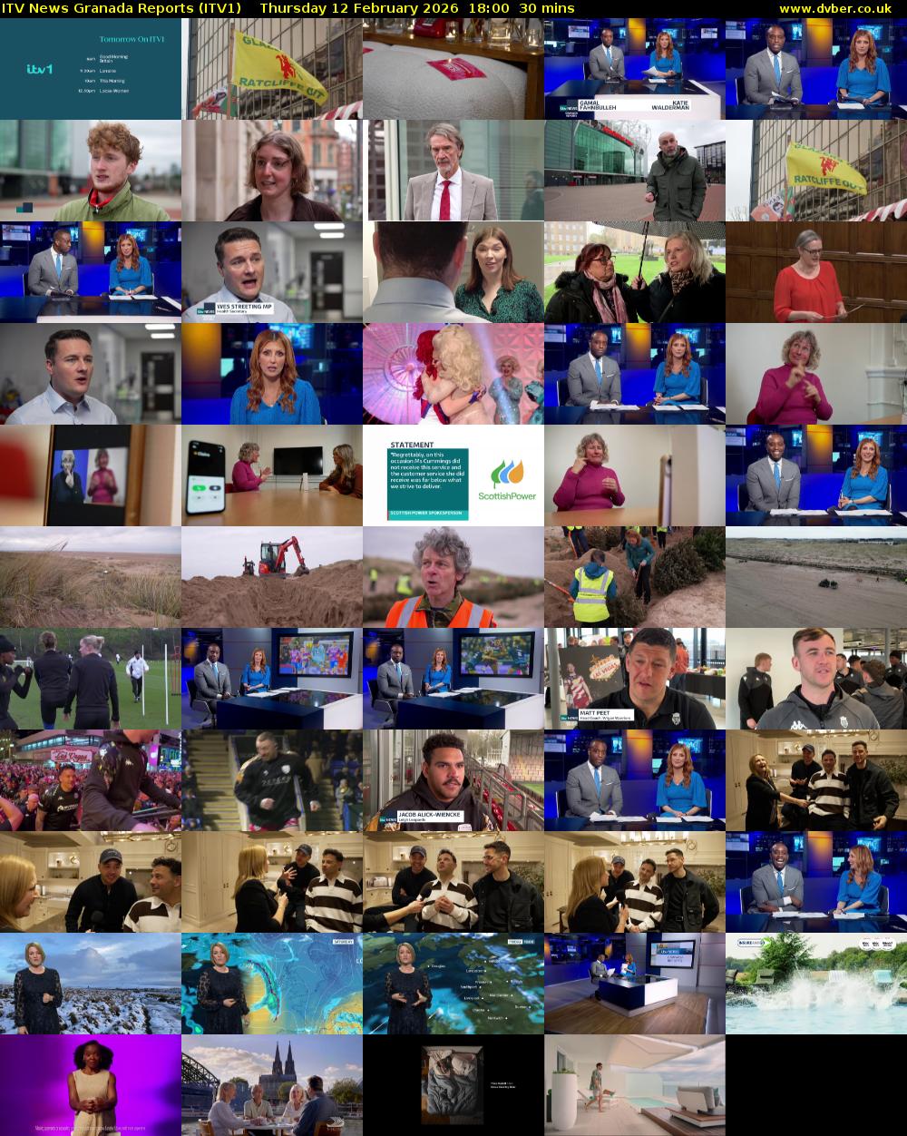 ITV News Granada Reports (ITV1) Thursday 12 February 2026 18:00 - 18:30